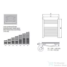 Radeco ADAMO AD2-600/L 680x650 törölközőszárítós radiátor, MERKURY 6 (metál fekete) színben