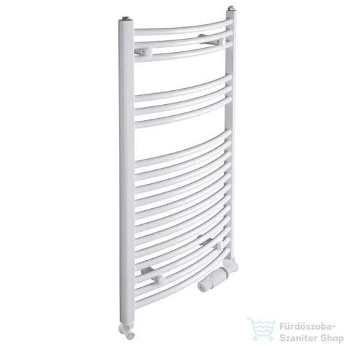 Radeco ADAMO AD3-400/L 870x450 törölközőszárítós radiátor,fényes fehér