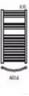 Radeco ADAMO AD3-600/L 870x650 törölközőszárítós radiátor, MARS 4 (metál antracit) színben