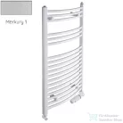 Radeco ADAMO AD3-600/L 870x650 törölközőszárítós radiátor, MERKURY 1 (metál ezüst) színben