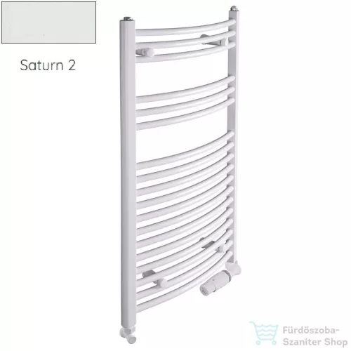 Radeco ADAMO AD4-500/L 1060x550 törölközőszárítós radiátor, SATURN 2 (matt fehér) színben