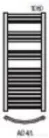Radeco ADAMO AD4-500/L 1060x550 törölközőszárítós radiátor, SATURN 2 (matt fehér) színben