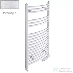   Radeco ADAMO AD6-500/L 1440x550 törölközőszárítós radiátor, MERKURY 2 (ezüst) színben