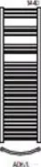 Radeco ADAMO AD6-500/L 1440x550 törölközőszárítós radiátor, MERKURY 2 (ezüst) színben