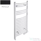 Radeco ADAMO AD6-600/L 1440x650 törölközőszárítós radiátor, MERKURY 8 (selyemfényű fekete) színben