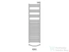 Radeco ADAMO AD6-600/L 1440x650 törölközőszárítós radiátor, fényes fehér