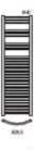Radeco ADAMO AD7-400/L 1630x450 törölközőszárítós radiátor, SATURN 7 (metál homok) színben