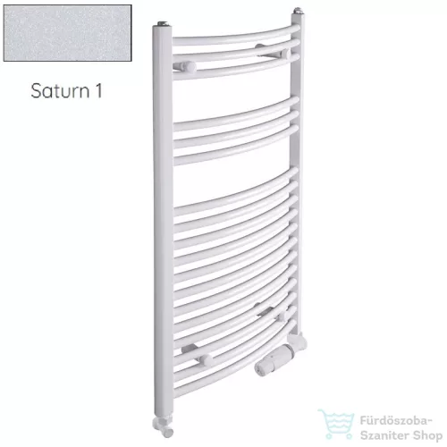 Radeco ADAMO AD7-500/L 1630x550 törölközőszárítós radiátor, SATURN 1 (metál jégszürke) színben