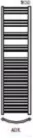 Radeco ADAMO AD7-500/L 1630x550 törölközőszárítós radiátor, SATURN 1 (metál jégszürke) színben