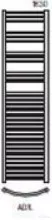 Radeco ADAMO AD7-500/L 1630x550 törölközőszárítós radiátor, SATURN 1 (metál jégszürke) színben
