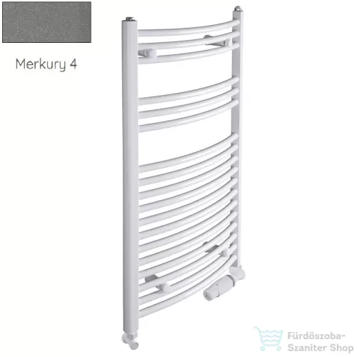 Radeco ADAMO AD7-600/L 1630x650 törölközőszárítós radiátor, MERKURY 4 (metál szürke) színben
