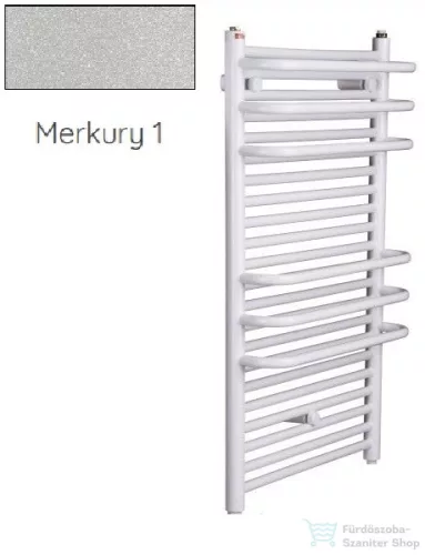 Radeco ARIA A3-400/2 870x435 törölközőszárítós radiátor, MERKURY 1 (metál ezüst) színben