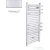 Radeco ARIA A3-400/2 870x435 törölközőszárítós radiátor, MERKURY 2 (ezüst) színben