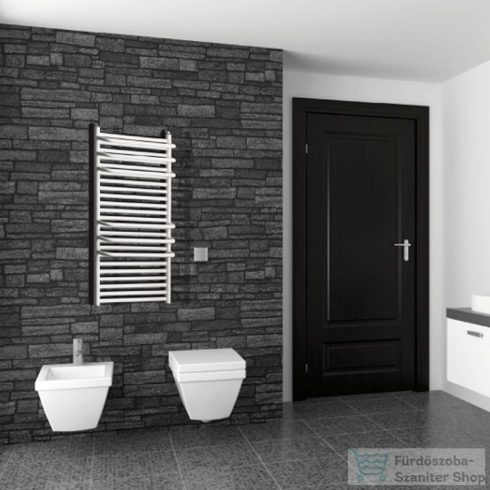 Radeco ARIA A3-400/2 870x435 törölközőszárítós radiátor, MERKURY 6 (metál fekete) színben