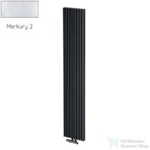   Radeco BORA 1200/13 1200x310 design radiátor, MERKURY 2 (ezüst) színben