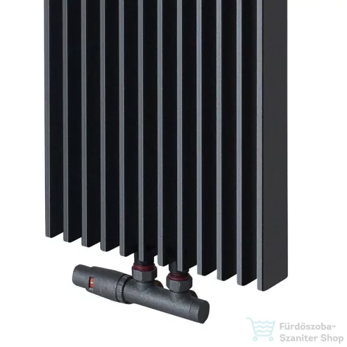 Radeco BORA 1200/25 1200x610 design radiátor, MERKURY 8 (selyemfényű fekete) színben