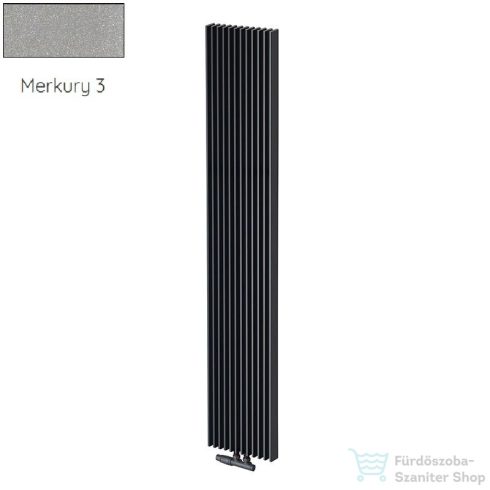 Radeco BORA 1800/21 1800x510 design radiátor, MERKURY 3 (metál világosszürke) színben