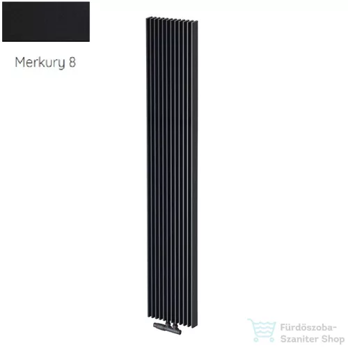 Radeco BORA 600/17 600x410 design radiátor, MERKURY 8 (selyemfényű fekete) színben