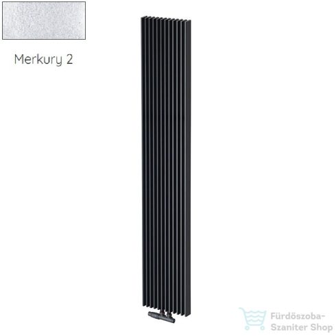 Radeco BORA 600/21 600x510 design radiátor, MERKURY 2 (ezüst) színben