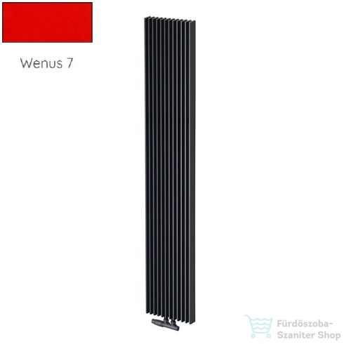 Radeco BORA 600/25 600x610 design radiátor, WENUS 7 (piros) színben