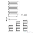 Radeco BRUNO KOLOR 2 1030x500 design radiátor,MARS 5 (antracit) színben