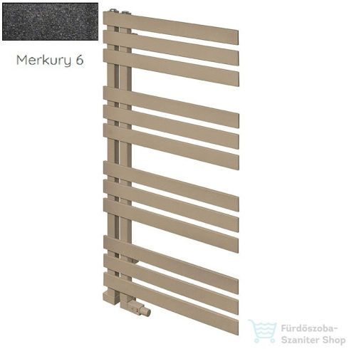 Radeco BRUNO KOLOR 2 1030x500 design radiátor,MERKURY 6 (metál fekete) színben