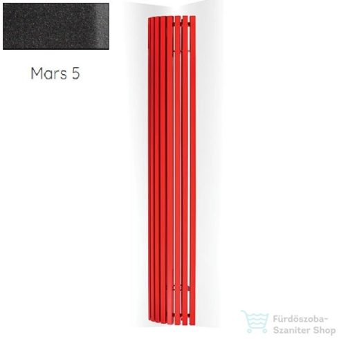 Radeco CARRERA N 1800x235 sarokba építhető, íves design radiátor, MARS 5 (antracit) színben