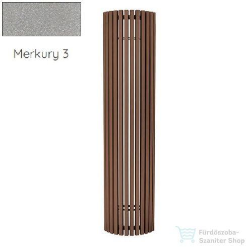 Radeco CARRERA P 1800x430 íves design radiátor, MERKURY 3 (metál világosszürke) színben