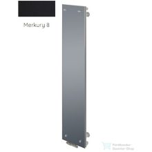   Radeco CLEO 2 1650x620 design radiátor tükörrel, MERKURY 8 (selyemfényű fekete) színben