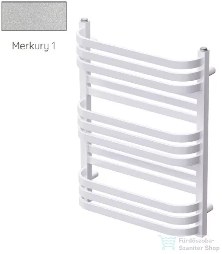 Radeco COMO 1 700x530 törölközőszárítós radiátor, MERKURY 1 (metál ezüst) színben