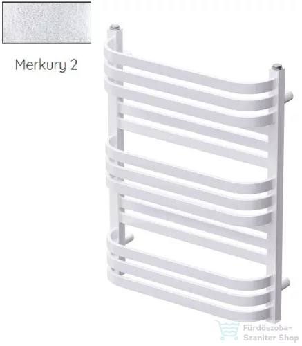 Radeco COMO 1 700x530 törölközőszárítós radiátor, MERKURY 2 (ezüst) színben