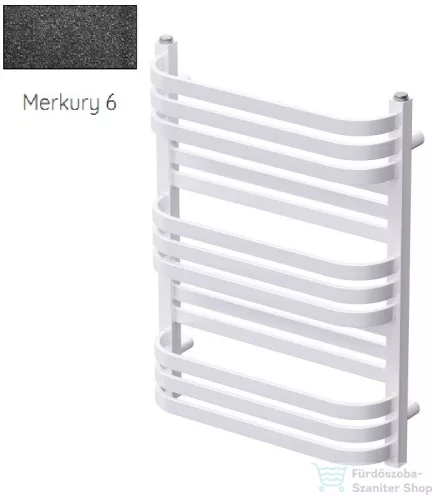 Radeco COMO 1 700x530 törölközőszárítós radiátor, MERKURY 6 (metál fekete) színben