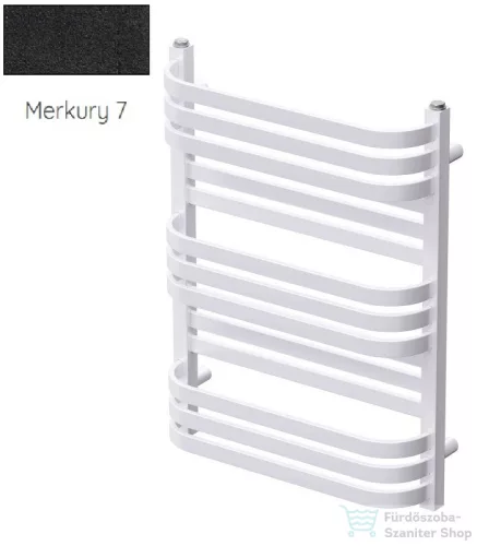 Radeco COMO 1 700x530 törölközőszárítós radiátor, MERKURY 7 (matt fekete) színben