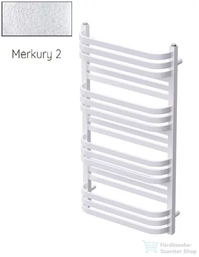 Radeco COMO 2 970x530 törölközőszárítós radiátor, MERKURY 2 (ezüst) színben
