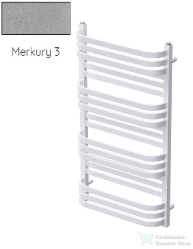 Radeco COMO 2 970x530 törölközőszárítós radiátor, MERKURY 3 (metál világosszürke) színben