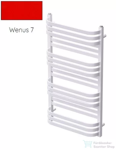 Radeco COMO 2 970x530 törölközőszárítós radiátor, WENUS 7 (piros) színben
