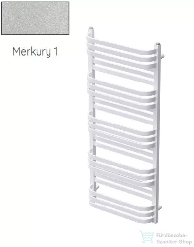 Radeco COMO 3 1240x530 törölközőszárítós radiátor, MERKURY 1 (metál ezüst) színben