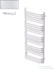 Radeco COMO 3 1240x530 törölközőszárítós radiátor, MERKURY 2 (ezüst) színben