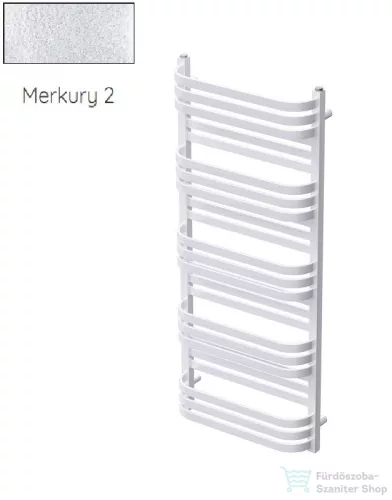 Radeco COMO 3 1240x530 törölközőszárítós radiátor, MERKURY 2 (ezüst) színben