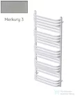 Radeco COMO 3 1240x530 törölközőszárítós radiátor, MERKURY 3 (metál világosszürke) színben