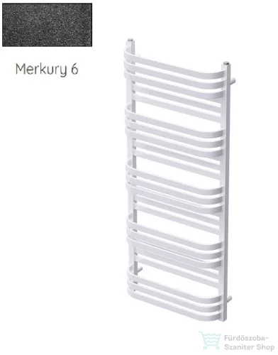 Radeco COMO 3 1240x530 törölközőszárítós radiátor, MERKURY 6 (metál fekete) színben