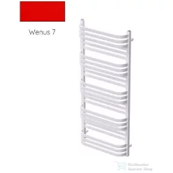   Radeco COMO 3 1240x530 törölközőszárítós radiátor, WENUS 7 (piros) színben