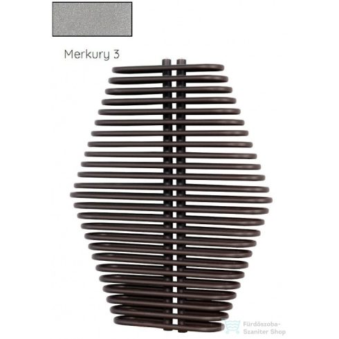 Radeco DIAMANTES 990x700 design radiátor, MERKURY 3 (metál világosszürke) színben