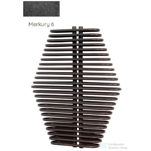 Radeco DIAMANTES 990x700 design radiátor, MERKURY 6 (metál fekete) színben