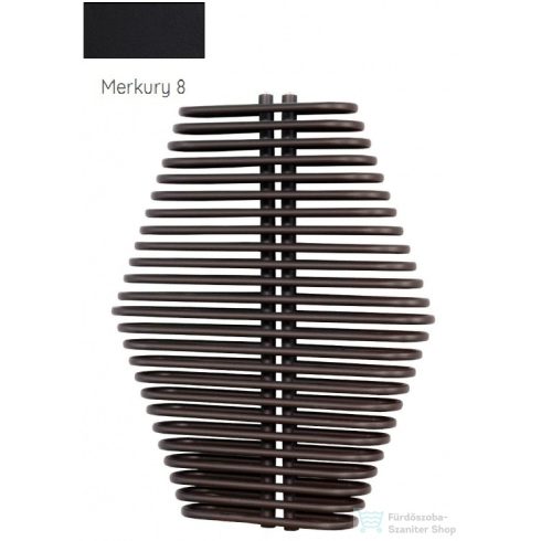 Radeco DIAMANTES 990x700 design radiátor, MERKURY 8 (selyemfényű fekete) színben