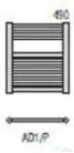 Radeco DORA AD1-500/P 490x550 törölközőszárítós radiátor, MERKURY 4 (metál szürke) színben