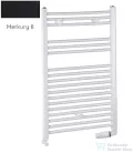 Radeco DORA AD2-500/P 680x550 törölközőszárítós radiátor, MERKURY  (selyemfényű fekete) színben