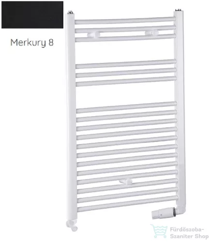 Radeco DORA AD2-500/P 680x550 törölközőszárítós radiátor, MERKURY  (selyemfényű fekete) színben