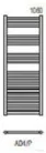 Radeco DORA  AD4-400/P 1060x450 törölközőszárítós radiátor, SATURN 6 (matt homok) színben