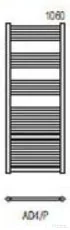 Radeco DORA  AD4-400/P 1060x450 törölközőszárítós radiátor, SATURN 6 (matt homok) színben